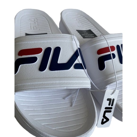 Fila Slides Unisexs Size 8 Women Or Size 7 Men White - Picture 3 of 7